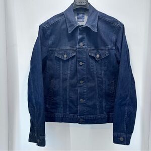 GAP Denim Trucker Jacket Men’s Medium Dark  Wash Soft Wear Jean Jacket Retro‎